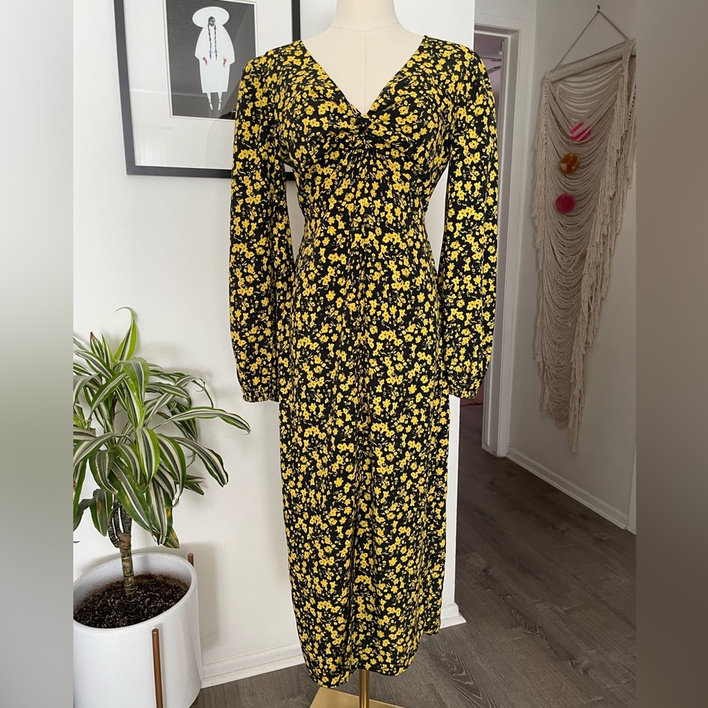 Topshop Floral Long Sleeve Maxi Dress 4